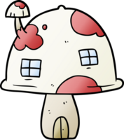 maison de champignon de fée de dessin animé png