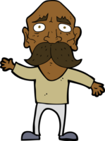 cartoon worried old man png