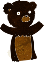 cartoon black bear cub png