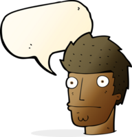 cartoon nervous man with speech bubble png