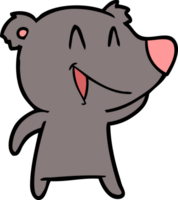lachend beer tekenfilm png