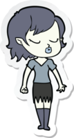 sticker of a cute cartoon vampire girl png