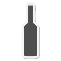 wijn fles sticker png