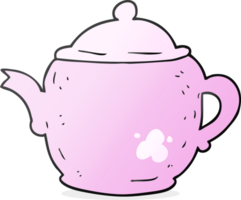 hand drawn cartoon teapot png