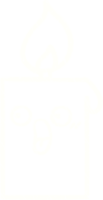 dibujo de tiza de vela sorprendida png