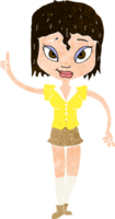 cartoon woman making point png