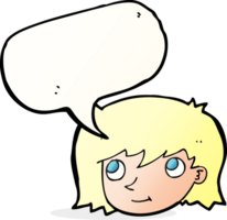 cartoon female face with speech bubble png