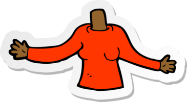 sticker of a cartoon body png