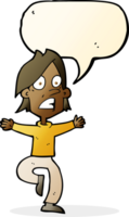 cartoon panicking man with speech bubble png