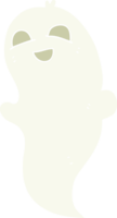 flat color illustration of halloween ghost png