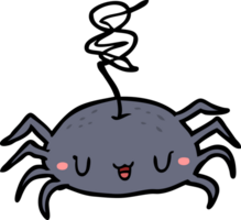 araña de halloween de dibujos animados png