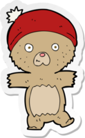 sticker van een cartoon grappige teddybeer png