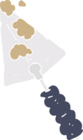 flat color illustration of trowel png