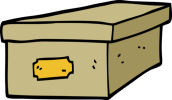 Cartoon-Doodle-Aktenbox png