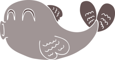 dessin animé doodle d'un poisson png