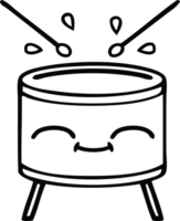 line drawing cartoon of a drum png