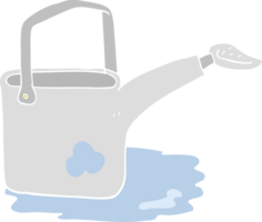 flat color illustration of watering can png