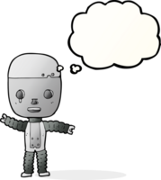 cartoon robot with thought bubble png