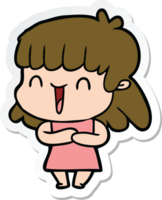 sticker of a cartoon woman png