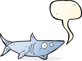 requin heureux de dessin animé avec bulle de dialogue png