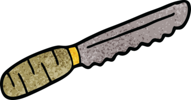 cartoon doodle bread knife png