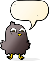 funny cartoon bird with speech bubble png