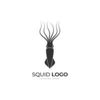 calamar logo icono modelo diseño vector