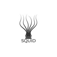 Squid head logo icon template design vector