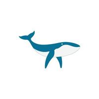 Blue whale logo icon template vector