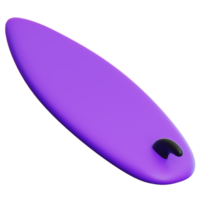 Surfboard 3d illustration for web, app, infographic, etc png