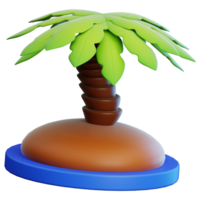 Palm Tree 3d illustration for web, app, infographic, etc png