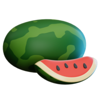 vattenmelon 3d illustration för webb, app, infografik, etc png