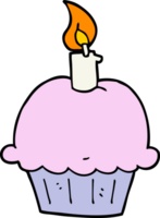 Cartoon-Geburtstags-Cupcake png