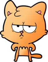 bored cartoon cat png