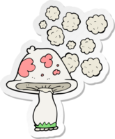 sticker of a cartoon mushroom png