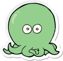 sticker of a cartoon octopus png