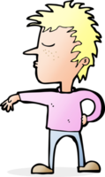 cartoon man making camp gesture png