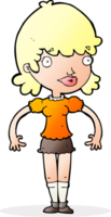 cartoon happy woman png