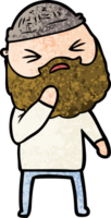 dessin animé, homme, à, barbe png