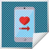 Dating App auf Zelle Telefon Grafik Illustration Platz Aufkleber png