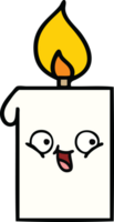 cute cartoon of a lit candle png