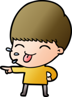 cartoon boy sticking out tongue png