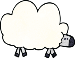 cartoon doodle of a sheep png