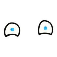 simple  hand drawn cartoon eyes png