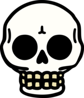 tattoo in traditional style of a skull png