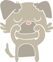 cão de desenho animado de estilo de cor plana png