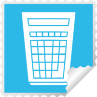 square peeling sticker quirky cartoon calculator png