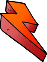 cartoon doodle fire bolt png