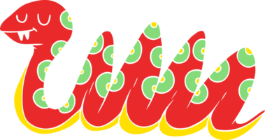 cartoon slang in effen kleurstijl png