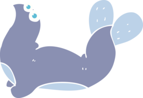 flat color illustration of seal png